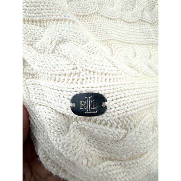 Lauren Ralph Lauren Boatneck Cable Knit Sweater In Ivory Size XXL Classic Layer - Picture 5 of 9